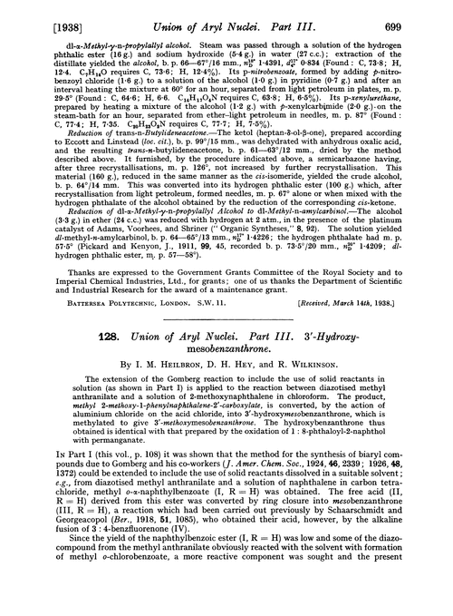 128. Union of aryl nuclei. Part III. 3′-Hydroxymesobenzanthrone