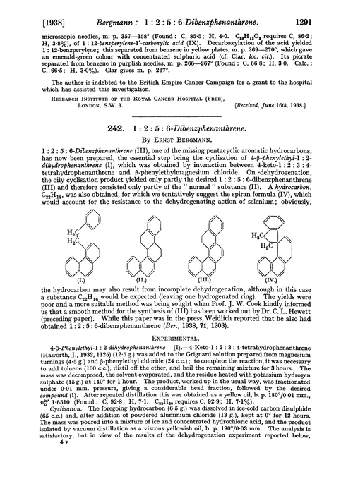 242. 1 : 2 : 5 : 6-Dibenzphenanthrene