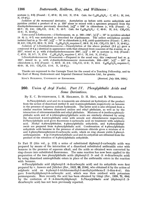 260. Union of aryl nuclei. Part IV. Phenylphthalic acids and some derivatives