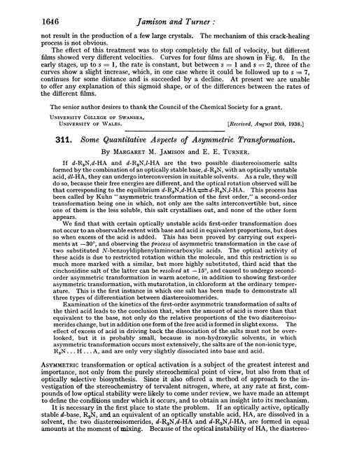 311. Some quantitative aspects of asymmetric transformation