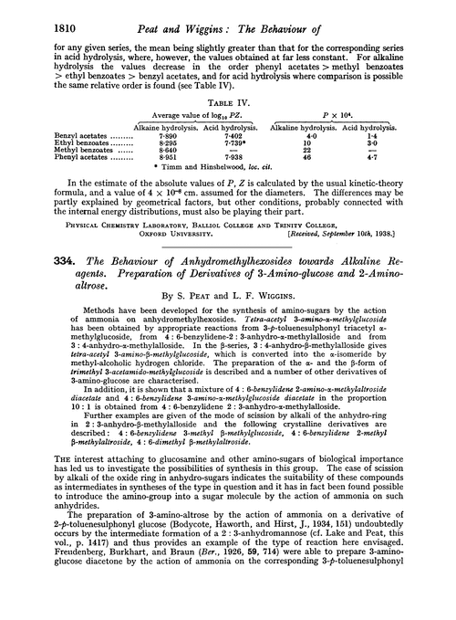 334. The behaviour of anhydromethylhexosides towards alkaline reagents. Preparation of derivatives of 3-amino-glucose and 2-amino-altrose