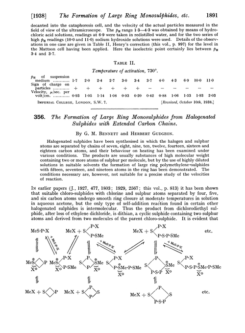 356. The formation of large ring monosulphides from halogenated sulphides with extended carbon chains