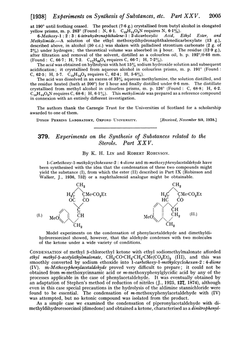 379. Experiments on the synthesis of substances related to the sterols. Part XXV