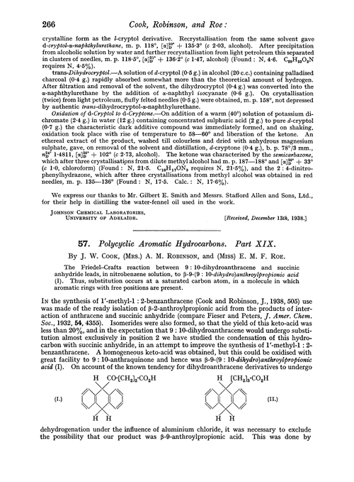 57. Polycyclic aromatic hydrocarbons. Part XIX