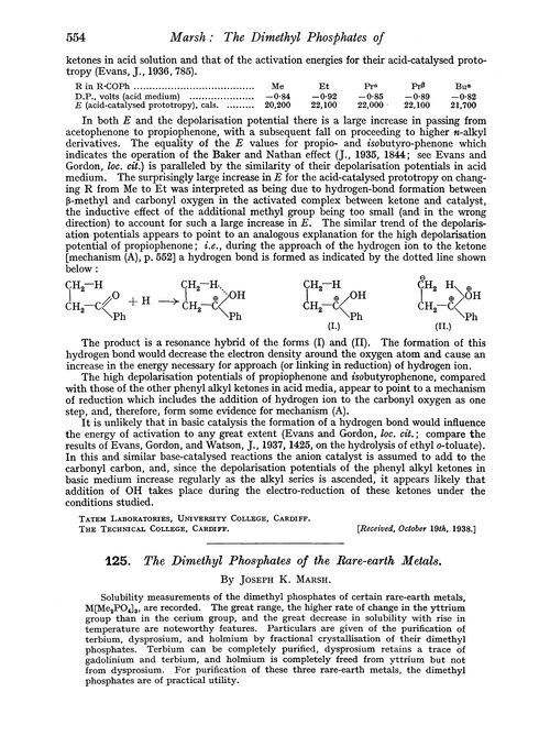 125. The dimethyl phosphates of the rare-earth metals