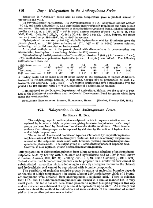 174. Halogenation in the anthraquinone series