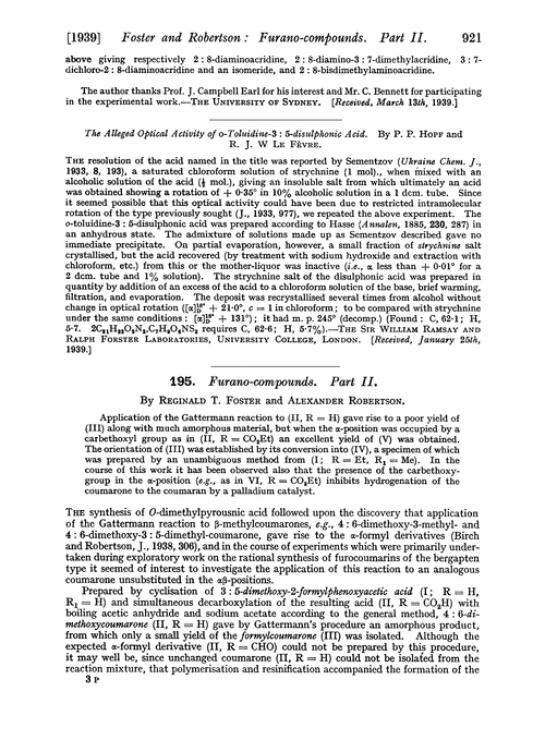 195. Furano-compounds. Part II