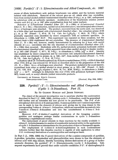 228. Pyrido(1′ : 2′ : 1 : 2)benziminazoles and allied compounds (cyclic 1 : 3-diazalines). Part II