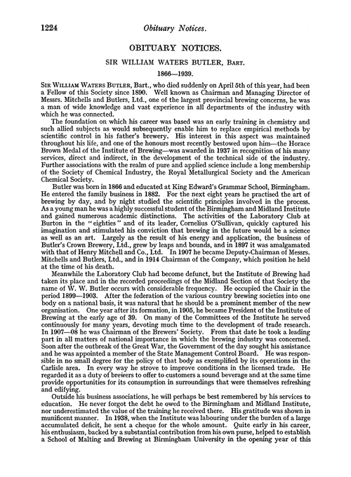 Obituary notices: Sir William Waters Butler, Bart., 1866–1939; William Alfred Davis, 1875–1939; David Lloyd Howard, 1866–1939; Henry F. E. Hulton, 1874–1939; Léon Antonin Jaloustre, 1882–1938; Albert Theodore King, 1885–1939; Thomas Edward Lescher, 1877–1938; Alexander Macgillivray Neilson, 1872–1939; George Arthur Pingstone, 1868–1939; Eloi Ricard, Latimer Alexander Rumble, 1873–1938; Alexander Scott Russell, 1894–1939; Arthur Smithells, 1860–1939; Sidney Williamson, 1867–1939