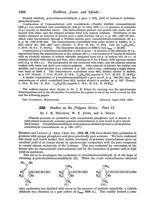 328. Studies in the polyene series. Part II