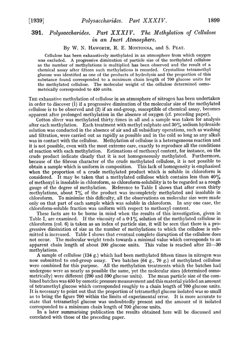 391. Polysaccharides. Part XXXIV. The methylation of cellulose in an inert atmosphere