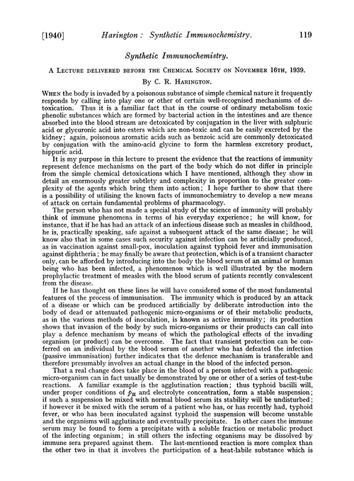 Synthetic immunochemistry