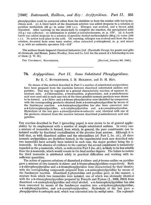 74. Arylpyridines. Part II. Some substituted phenylpyridines