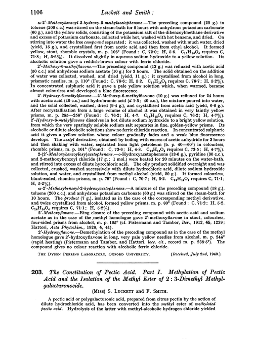 203. The constitution of pectic acid. Part I. Methylation of pectic acid and the isolation of the methyl ester of 2 : 3-dimethyl methylgalacturonoside