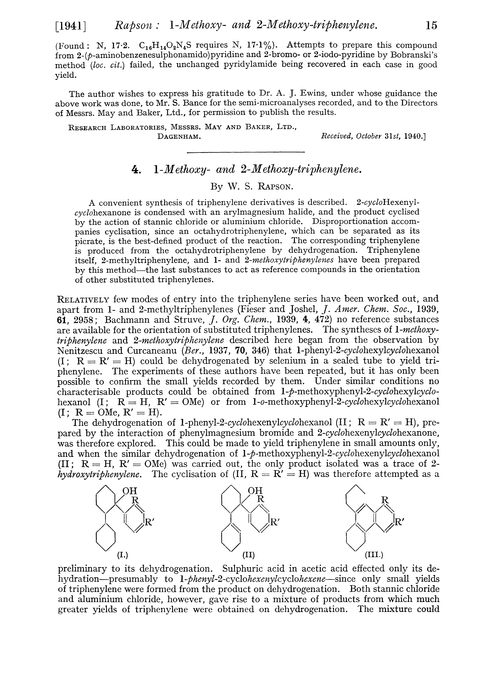 4. 1-Methoxy- and 2-methoxy-triphenylene