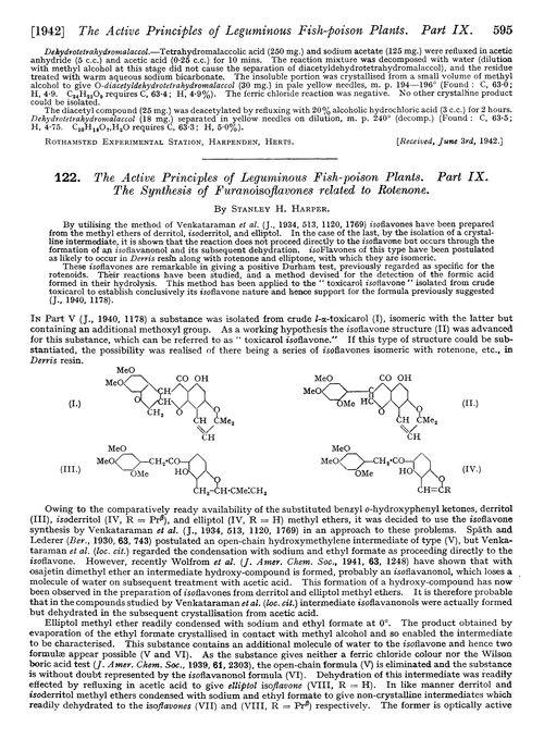 122. The active principles of leguminous fish-poison plants. Part IX. The synthesis of furanoisoflavones related to rotenone