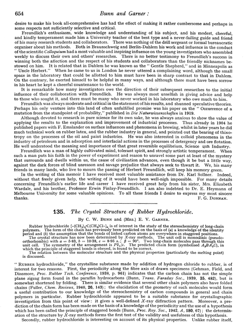 135. The crystal structure of rubber hydrochloride