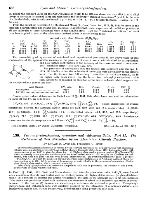 138. Tetra-aryl-phosphonium, -arsonium and -stibonium salts. Part II. The mechanism of their formation by the aluminium chloride reaction