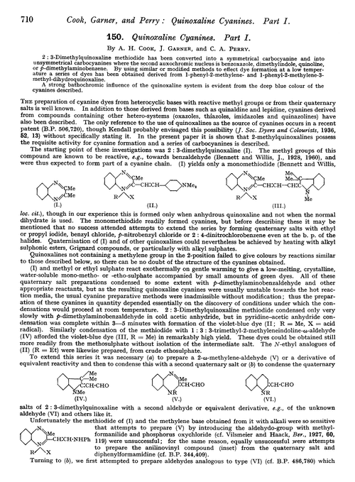 150. Quinoxaline cyanines. Part I