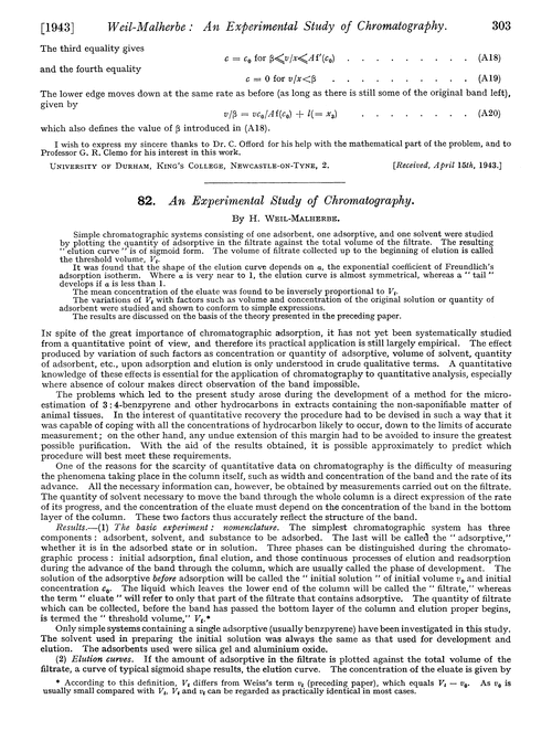 82. An experimental study of chromatography