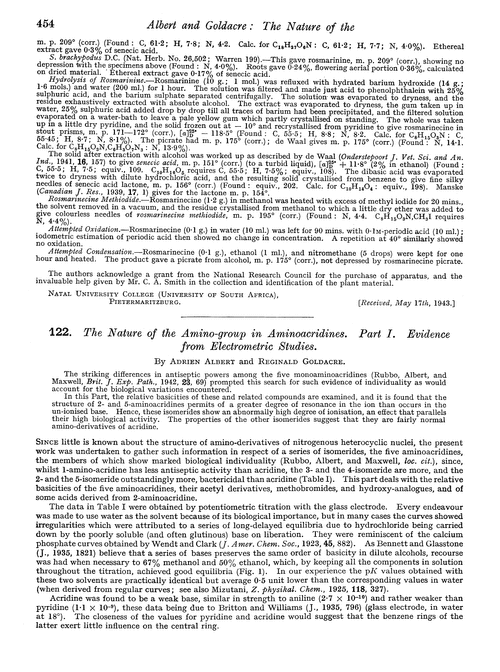 122. The nature of the amino-group in aminoacridines. Part I. Evidence from electrometric studies