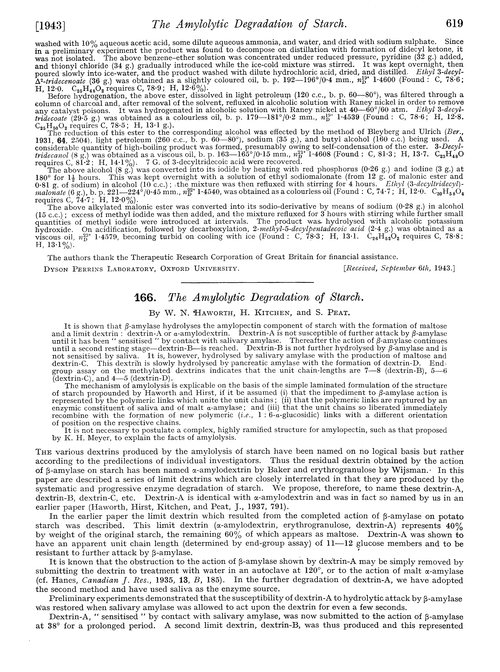 166. The amylolytic degradation of starch