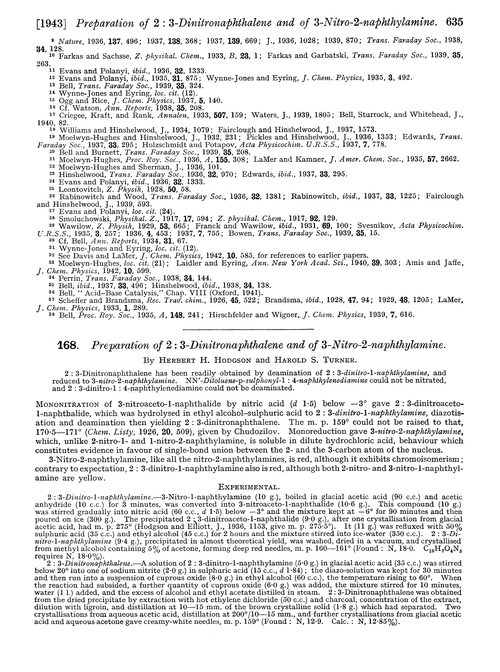 168. Preparation of 2 : 3-dinitronaphthalene and of 3-nitro-2-naphthylamine