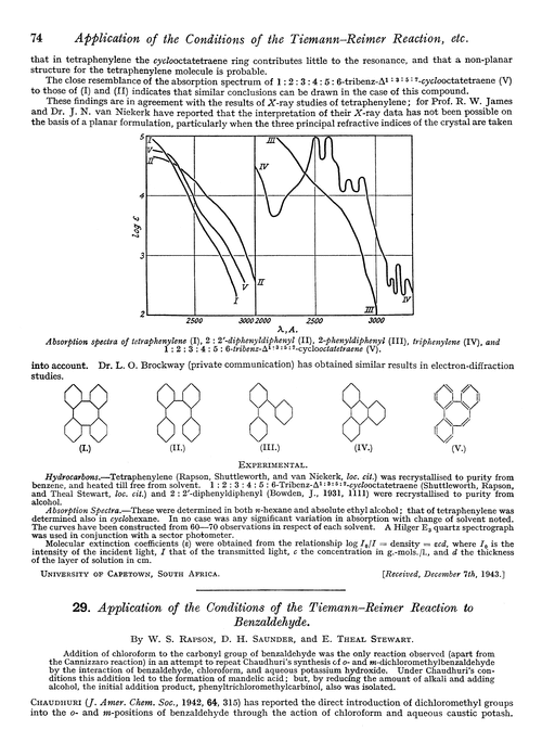 29. Application of the conditions of the Tiemann–Reimer reaction to benzaldehyde