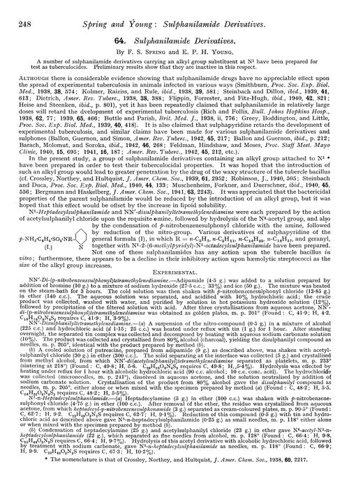 64. Sulphanilamide derivatives