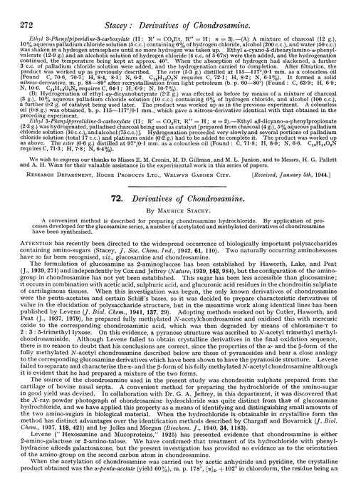 72. Derivatives of chondrosamine