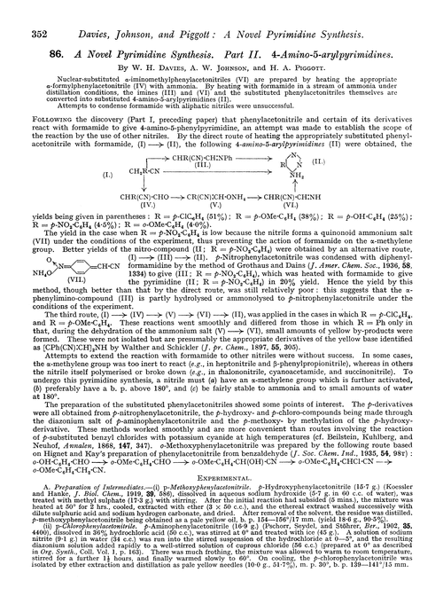 86. A novel pyrimidine synthesis. Part II. 4-Amino-5-arylpyrimidines