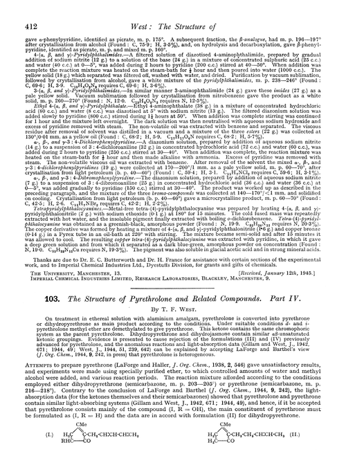 103. The structure of pyrethrolone and related compounds. Part IV