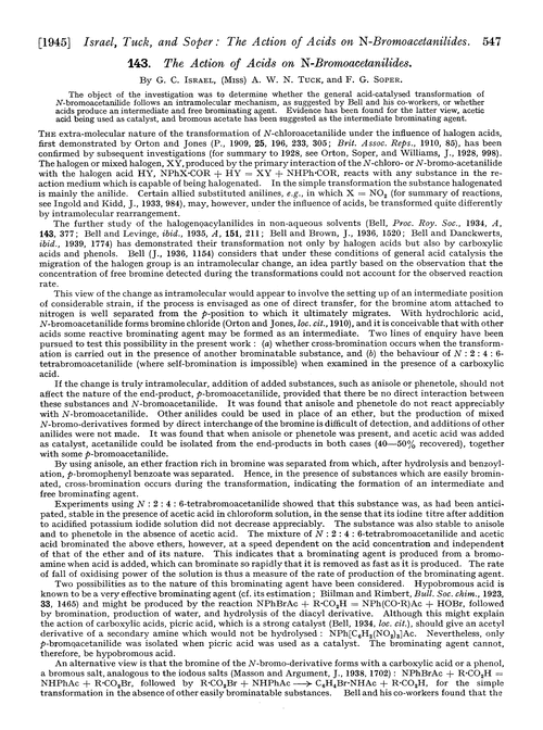 143. The action of acids on N-bromoacetanilides