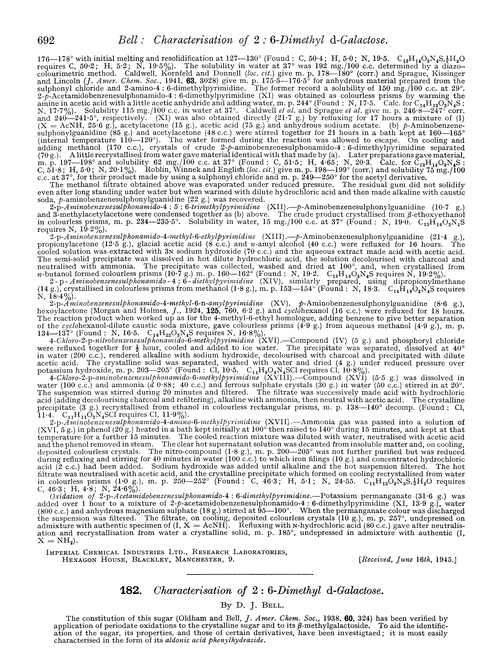 182. Characterisation of 2 : 6-dimethyl d-galactose