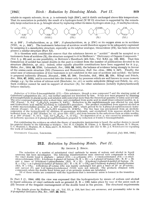 212. Reduction by dissolving metals. Part II