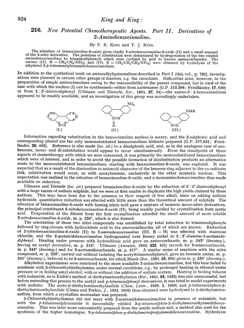 216. New potential chemotherapeutic agents. Part II. Derivatives of 2-aminobenzocinnoline