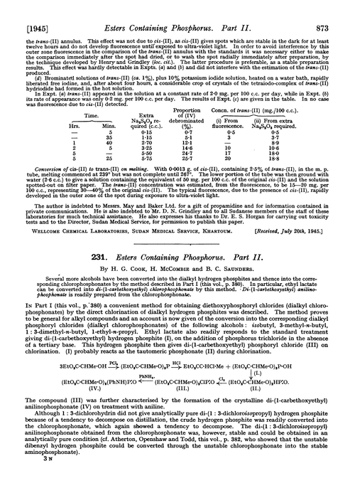 231. Esters containing phosphorus. Part II