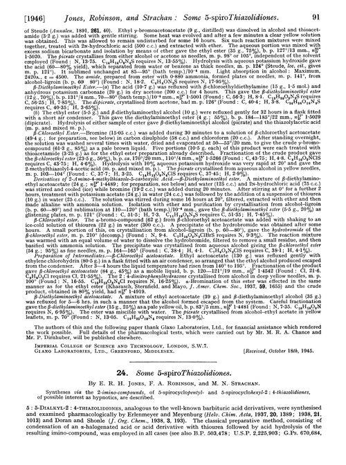 24. Some 5-spirothiazolidiones