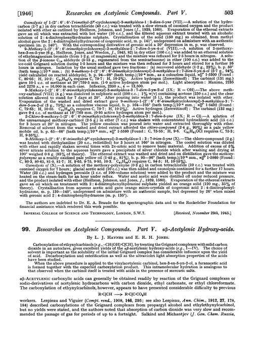 99. Researches on acetylenic compounds. Part V. αβ-Acetylenic hydroxy-acids