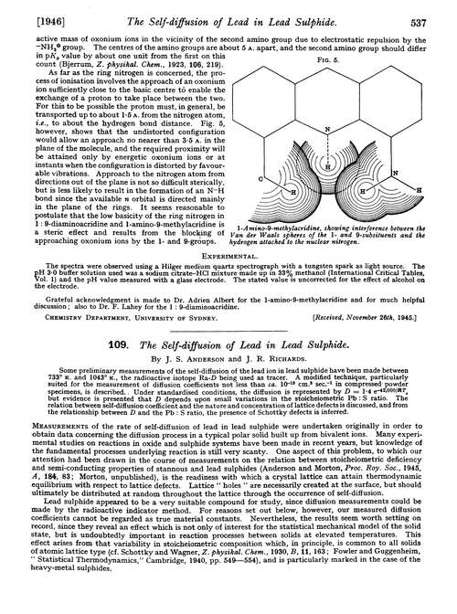 109. The self-diffusion of lead in lead sulphide