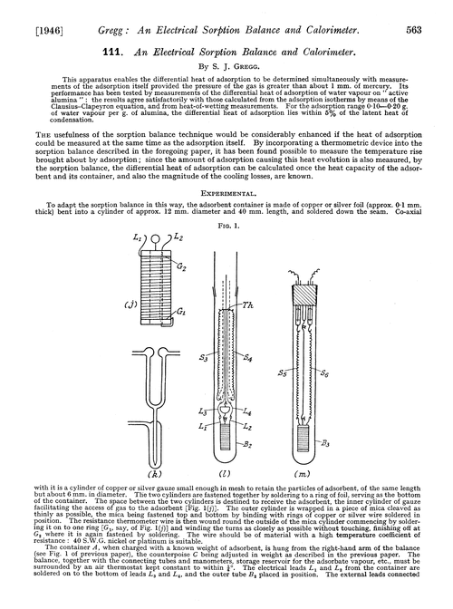 111. An electrical sorption balance and calorimeter