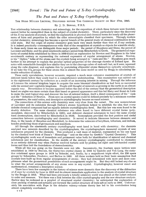 The past and future of X-ray crystallography