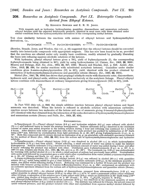 208. Researches on acetylenic compounds. Part IX. Heterocyclic compounds derived from ethynyl ketones
