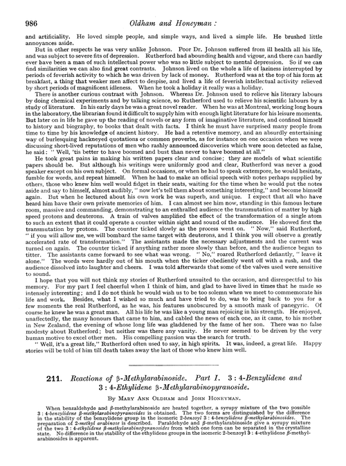 211. Reactions of β-methylarabinoside. Part I. 3 : 4-Benzylidene and 3 : 4-ethylidene β-methylarabinopyranoside