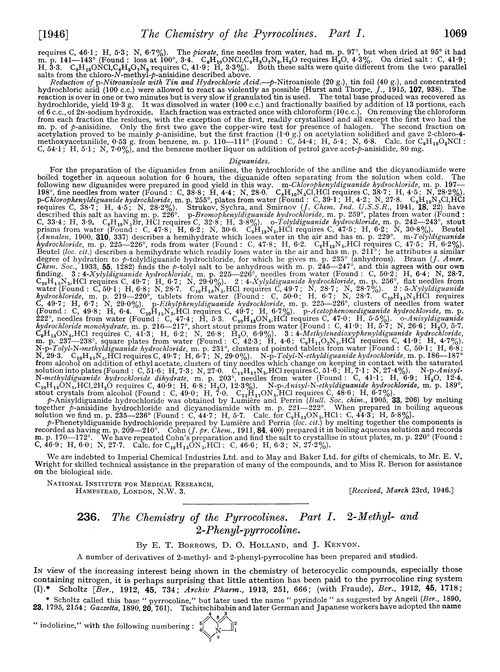 236. The chemistry of the pyrrocolines. Part I. 2-Methyl- and 2-phenyl-pyrrocoline