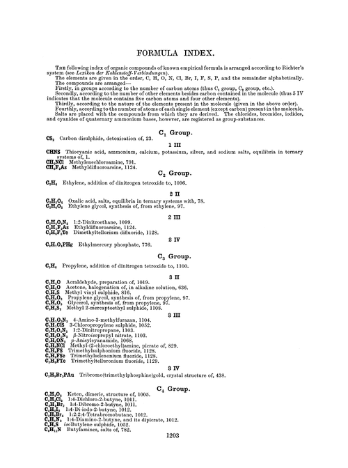 Formula index