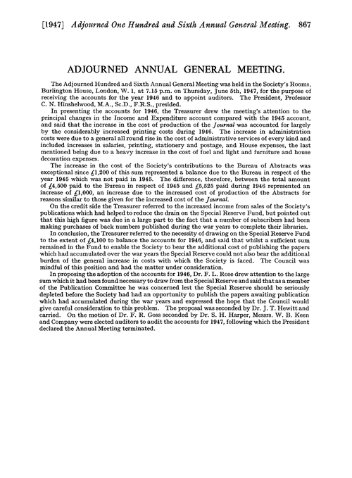 Adjourned Annual General Meeting