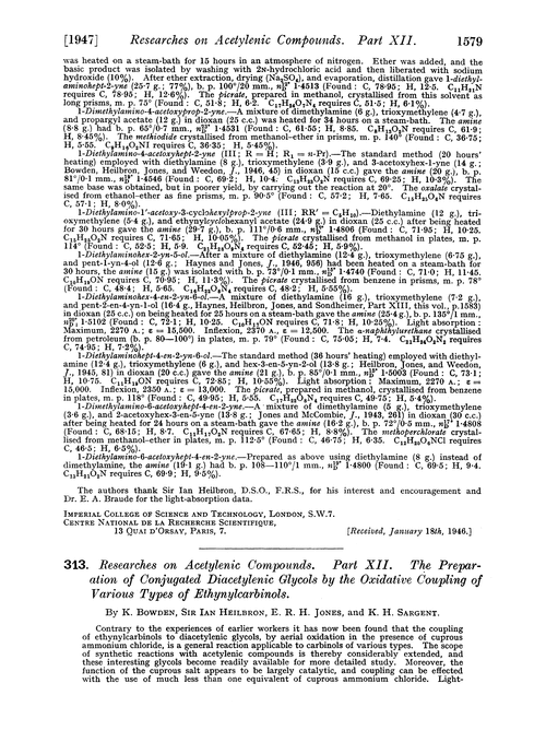 313. Researches on acetylenic compounds. Part XII. The preparation of conjugated diacetylenic glycols by the oxidative coupling of various types of ethynylcarbinols