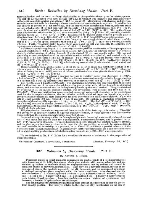 327. Reduction by dissolving metals. Part V