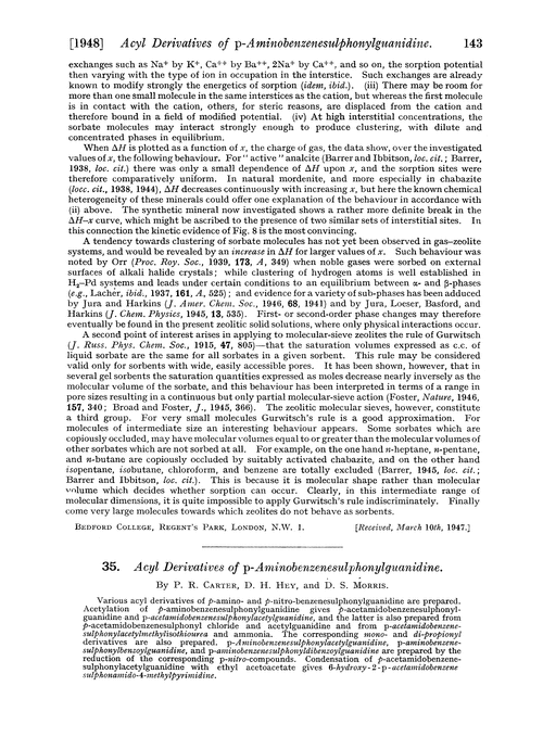 35. Acyl derivatives of p-aminobenzenesulphonylguanidine